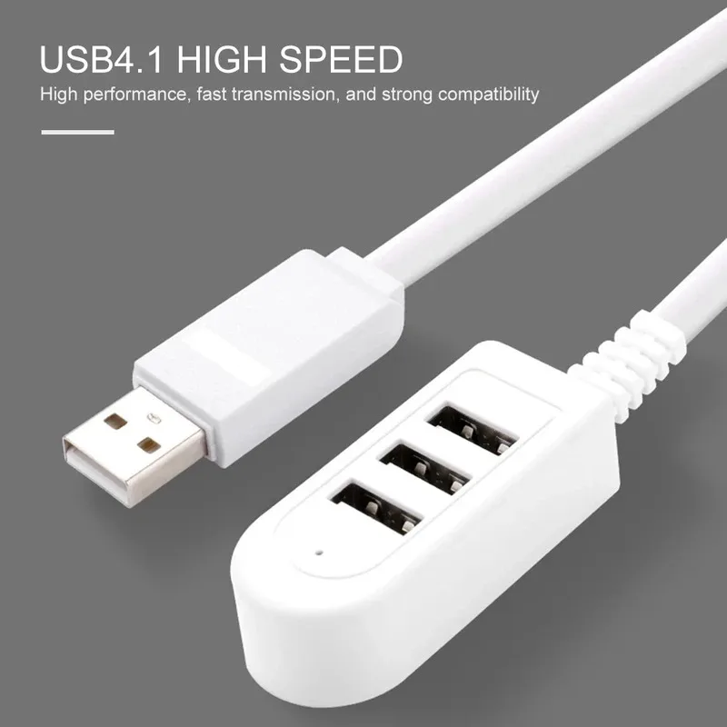 

3 In 1 USB Splitter Socket Multi-function 3A Charger Converter USB Port Hub Digital Data Cables Accessories Extension Cable Line