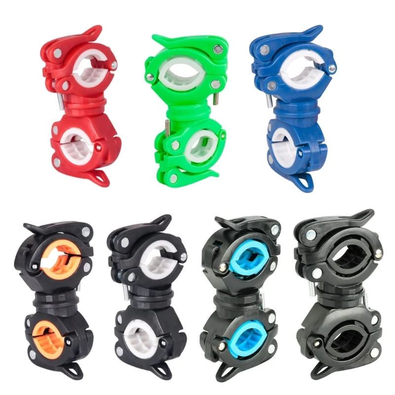 

Bike Flashlight Mount Handlebar Light Holder Mount Mounting Bracket Flashlight Holder Torch Clip 360º-Rotation