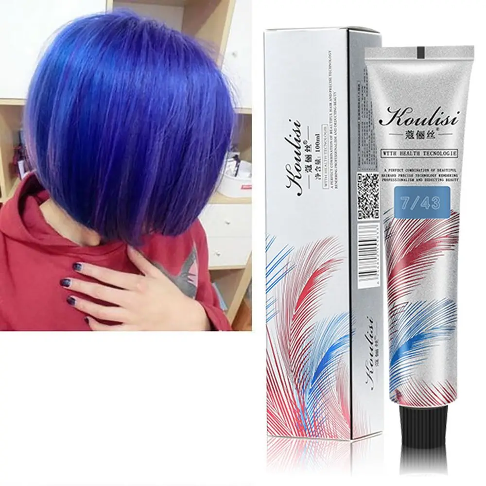 50/92ML Hair Dye Tint  Semi Permanent Hair Coloring Cream 6Colors Hair Care Styling Tools Women/Men Fashion Natural Easy to use