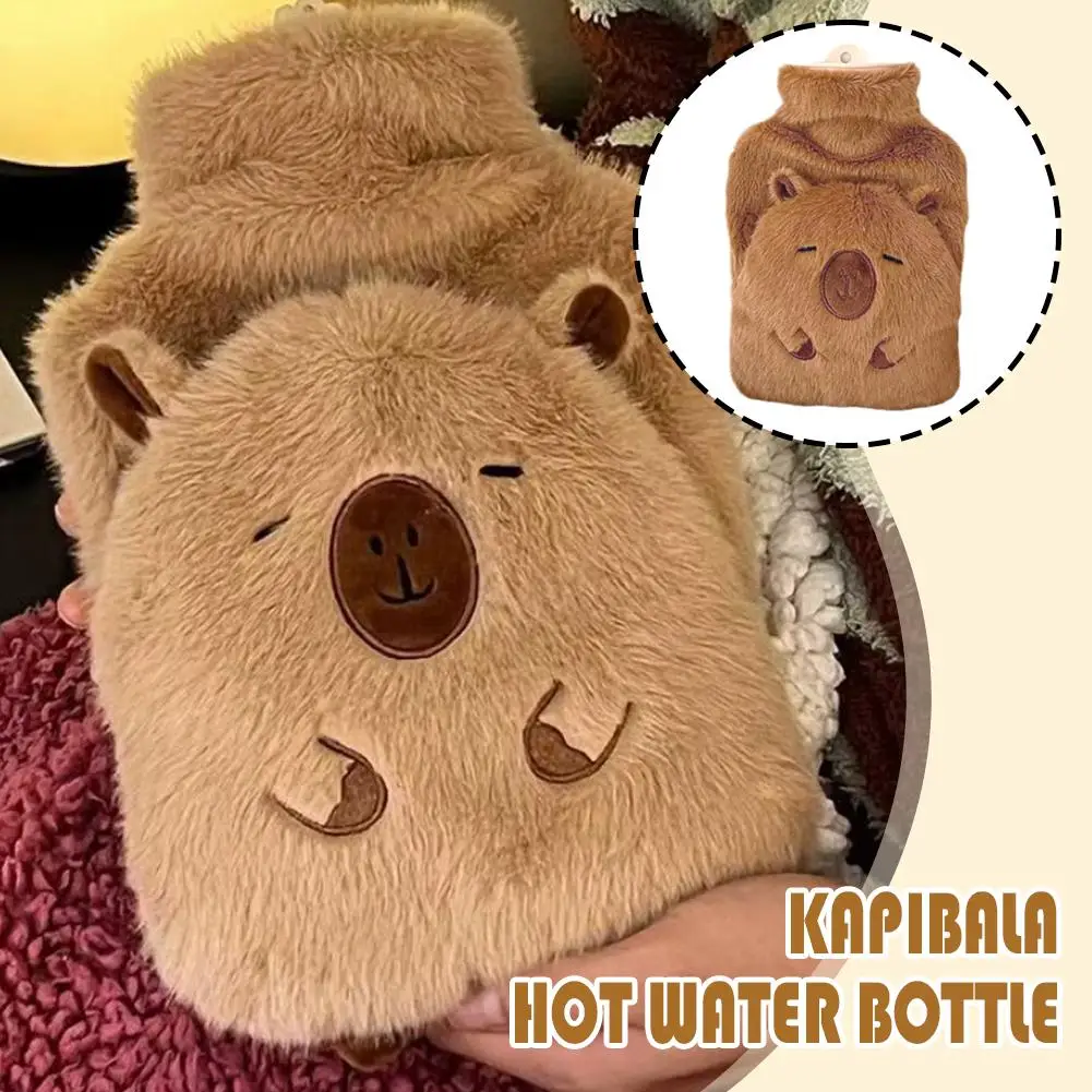 Kapibala water injection hot water bag Hand warmers that can be intervened in Plush Doll Hot Water Bag Warm Handbag