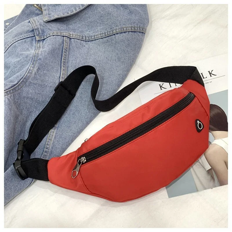 Unisex Fanny Pack Waist Bag Casual Adult Nylon Pack Zipper Bag Regulowana lekka wielofunkcyjna torba na klatkę piersiową Mężczyźni Kobiety 2024