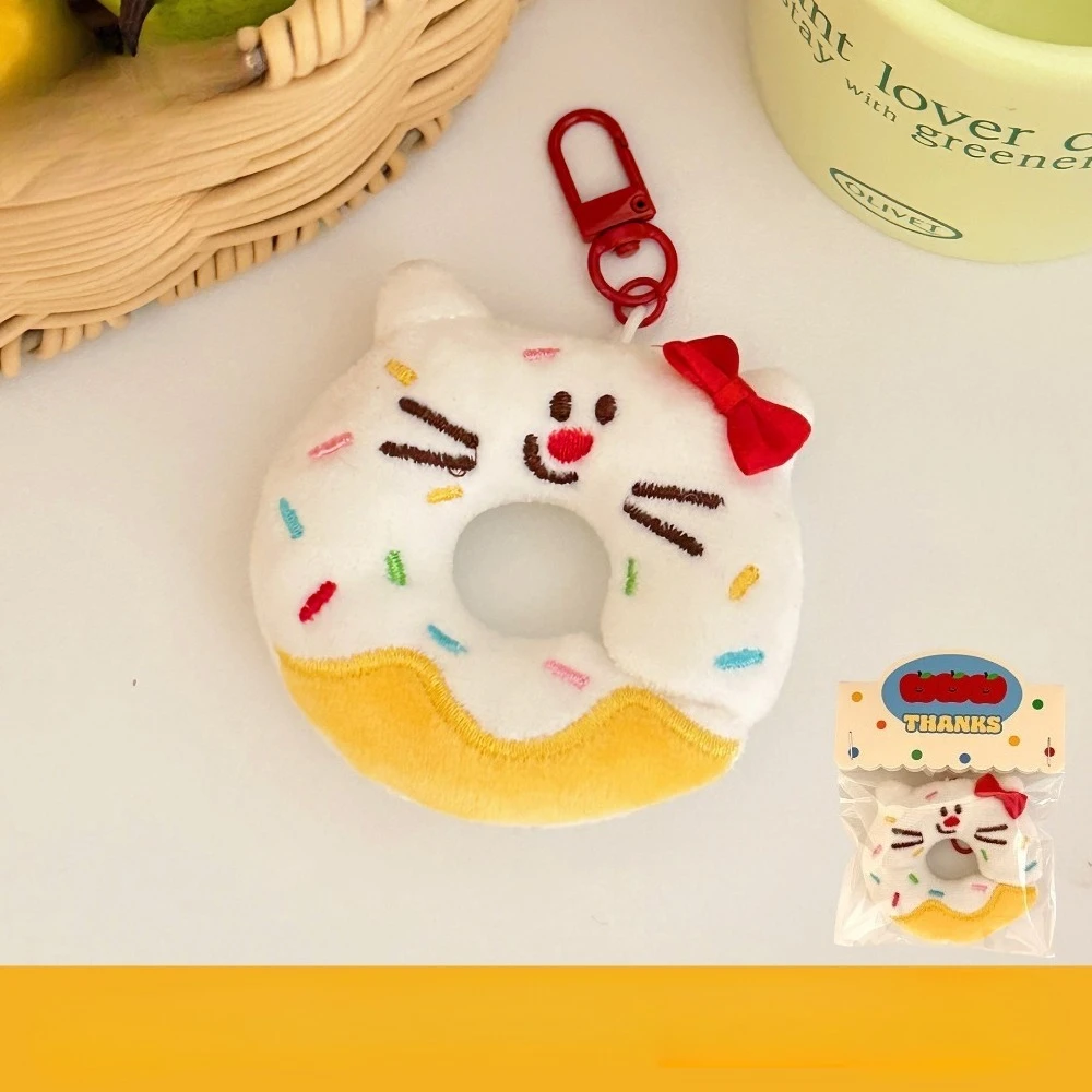 Cartoon Donut Pendant for Girl Heart Keychain Backpack Decoration