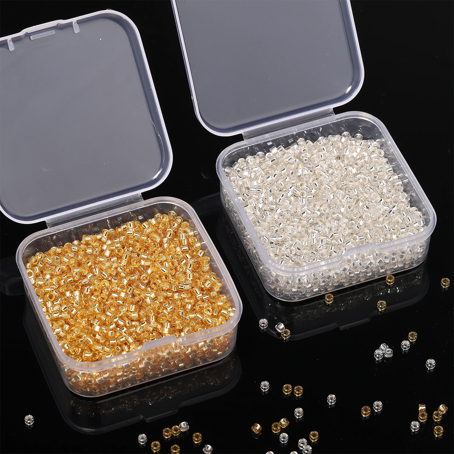 2.5mm Seed Beads Boxed Tibetan Golden Silver Color Glass Spacer Beads for Jewelry Making Needlework Beadwork DIY Accessories - view 3