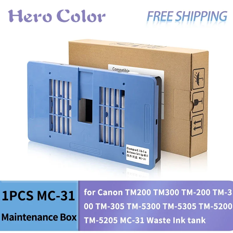 1PC MC-31 maintenance box for Canon TM200 TM300 TM-200 TM-300 TM-305 TM-5300 TM-5305 TM-5200 TM-5205 MC-31 Waste Ink tank