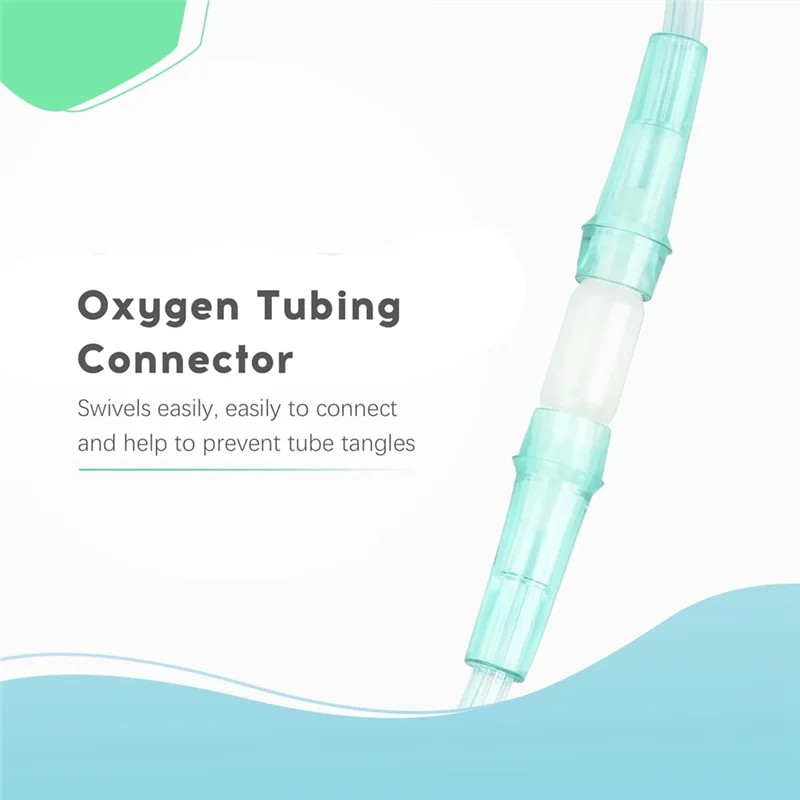 ABXF-Avoid Tangles 酸素チューブスイベルコネクタ、360度回転可能な酸素チューブコネクタ 10個