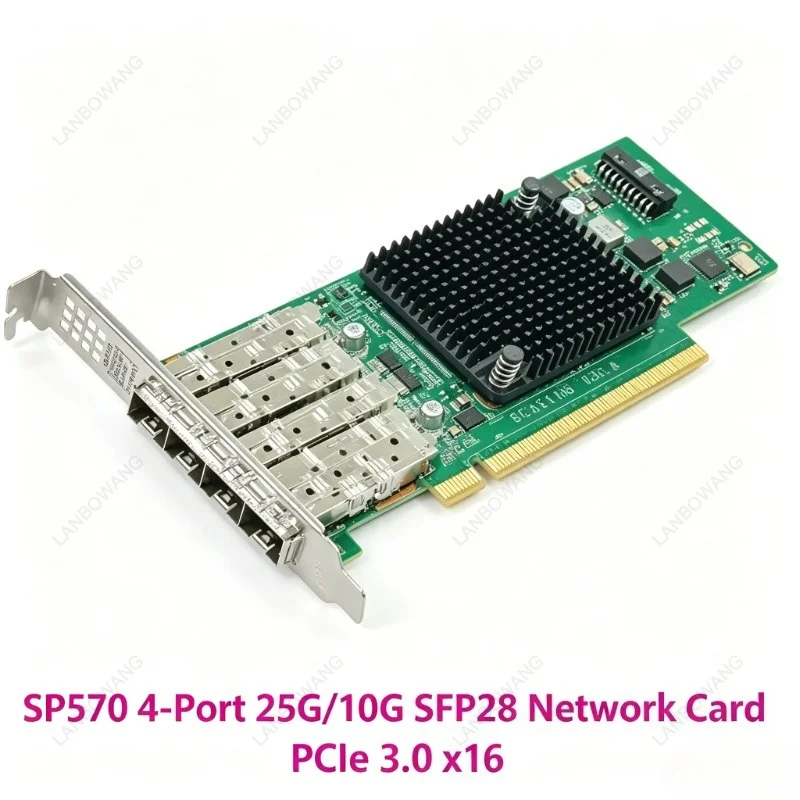 Quad Port 10G Ethernet Network Card, SP570 Hi1822, 10G/25G SFP+ Server Network Interface Card