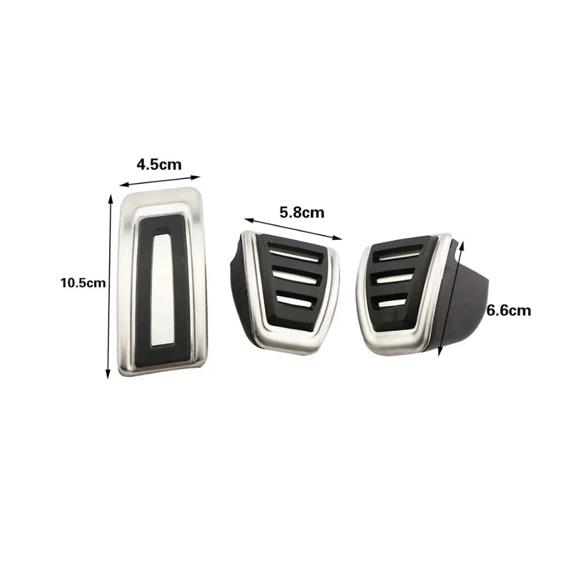 ل Volkswagen VW GOLF 7 MK7 مقعد بولو إيبيزا أودي A1 سكودا Kamiq الفولاذ المقاوم للصدأ سيارة مسرع الفرامل القدم الراحة غطاء دواسة #2