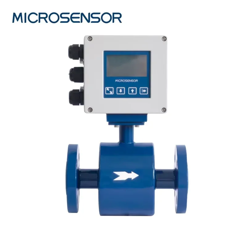WSQ Economical MFE600Z CE Resistant Compact Electromagnetic Flowmeter for Liquids and Sewage 4 20mA Hart and RS485