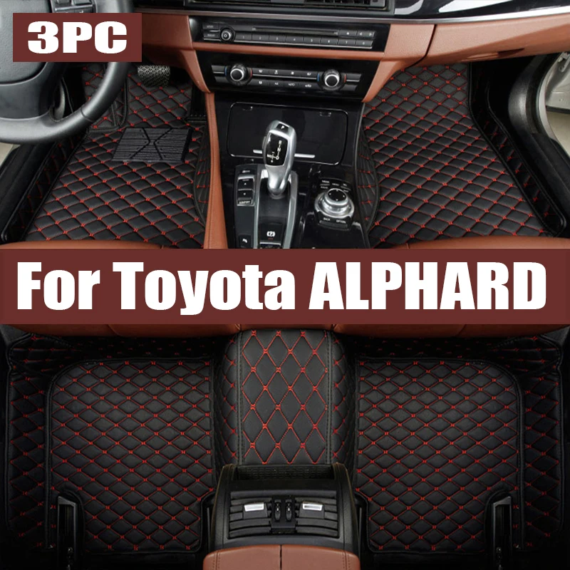 AH30 Car Floor Mats Foot Pads for Toyota ALPHARD Vellfire 30 Series Non-Slip Front Rear Door Pedal Carpets Protect trunk mat