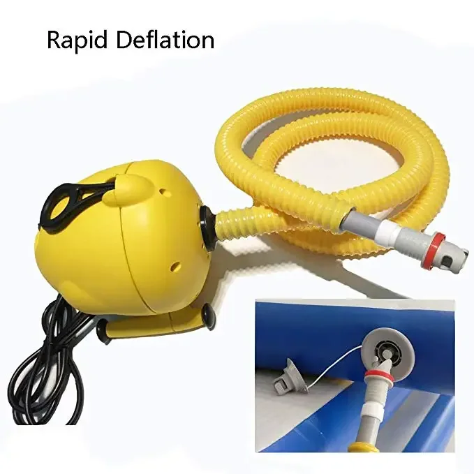 Inflatable air track use yellow color 600w bravo blower electrical air pump