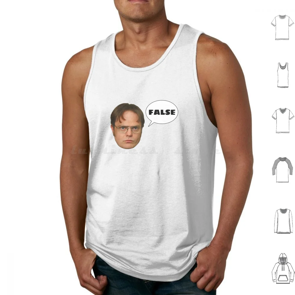 False-Dwight Schrute Tank Tops Vest Sleeveless False Dwight The Office Dwight Schrute Dwight K Schrute Schrute Farms The