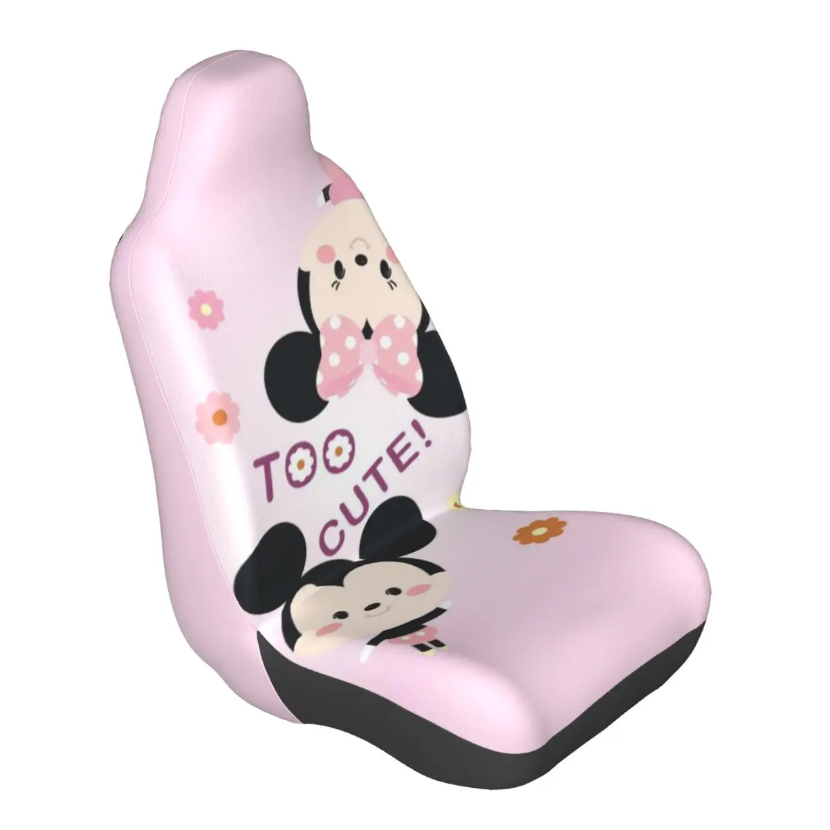 

Mickey Minnie Mouse Car Accessories Front Seat Covers for Vehicles Universal Fit Single Seat Cover for Car Truck Suv