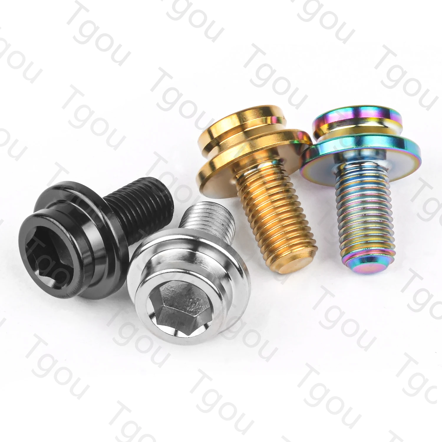 Tgou Titanium Bolt M8x15mm Square Hex Screws W/ Dust Cap Gasket for Pass Brompton Bottom Bracket Bike Ti Parts 1pcs