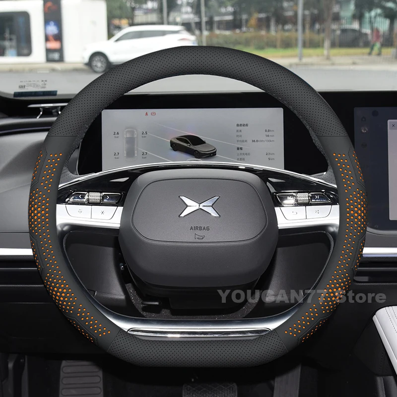 

Car Steering Wheel Cover For Xpeng P7 2022 2023 2024 2025 Wear-resistant Leather Auto Steering Wheel Xpeng p7 Accessories