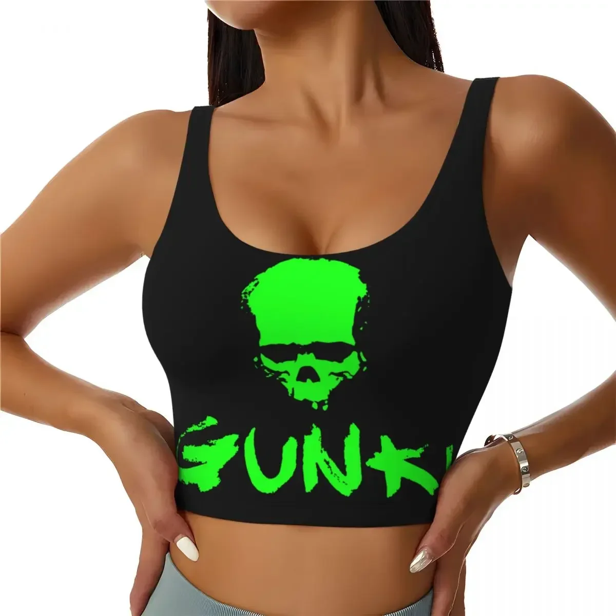 

Custom Gunkis Logo Sports Bra Women High Impact Workout Yoga Crop Top Fashion Gym Running Yoga Vest