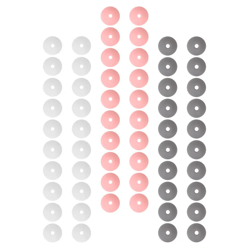

105Pcs Baby Teether Beads Silicone Smooth Safe DIY Pacifier Chain Colored Spacer Beads Infant Jewelry Accessories for Teether