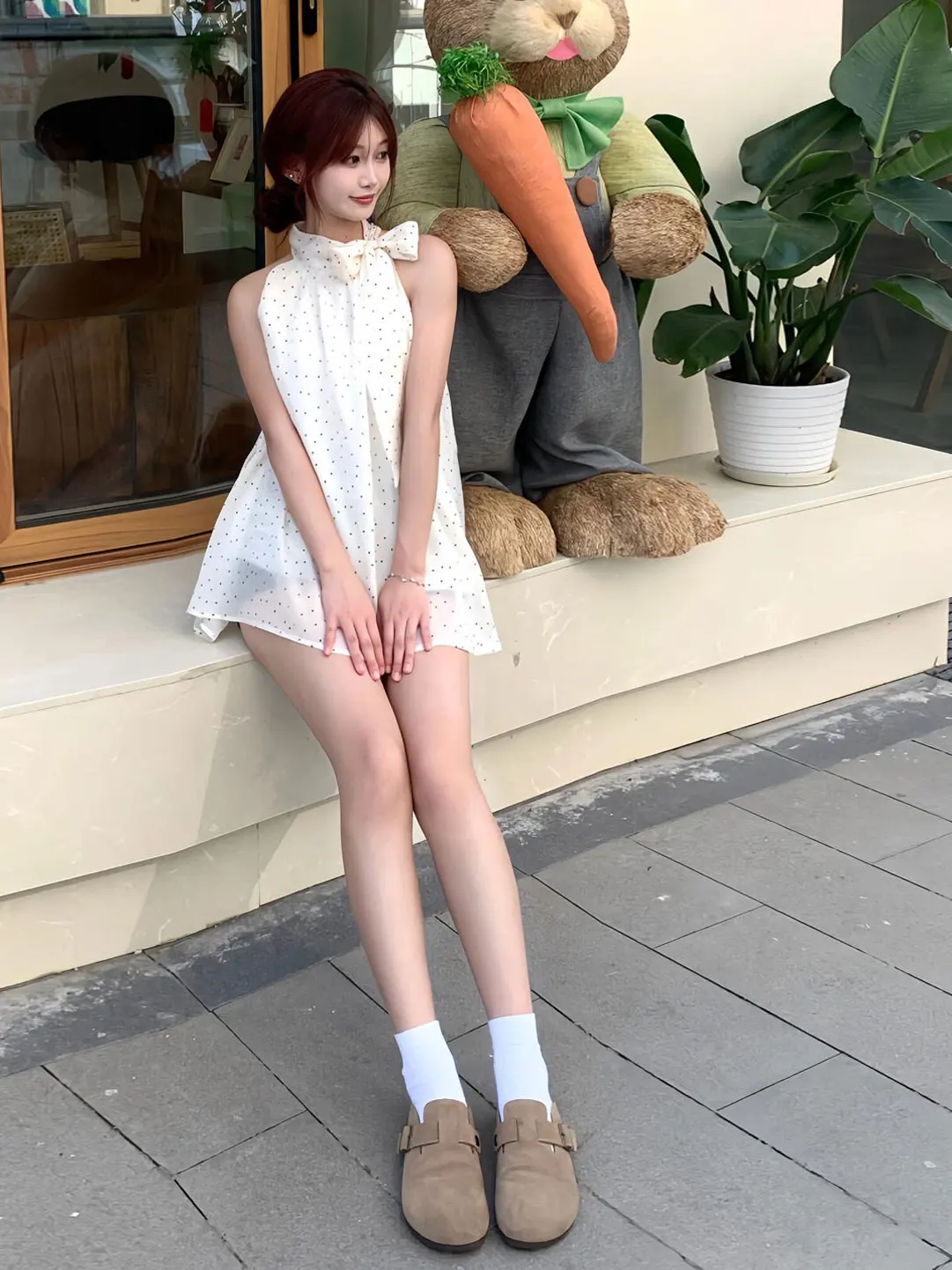 

Summer 2026 Polka Dot Sleeveless Vest Women's Fashion Korean Design Versatile Top Quality Polyester Fiber round Neck Pullover