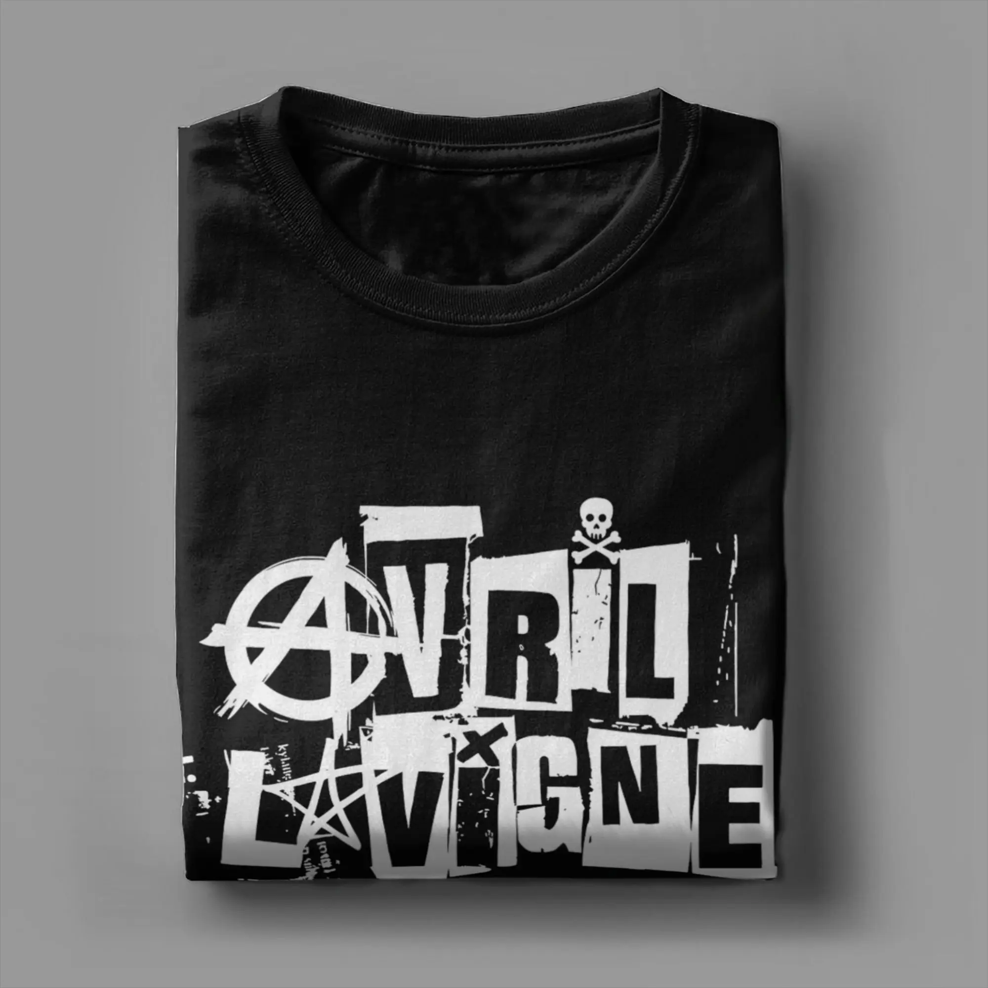 الرجال تي شيرت أفريل لافين أعظم الزيارات شعار مضحك القطن تي شيرت قصير الأكمام تي شيرت Crewneck بلايز حجم كبير