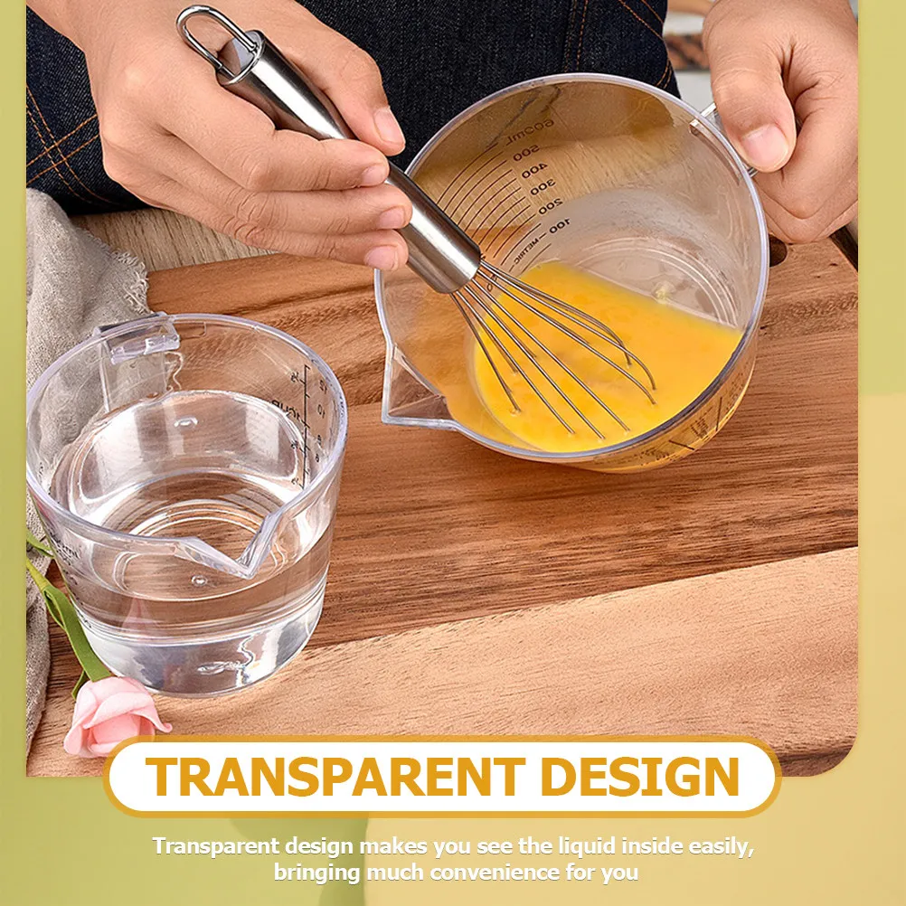 Plastic Measuring Cup Set 20 Piece Transparent Graduated Cups for Kitchen Baking Cooking Hair Dye Mixing