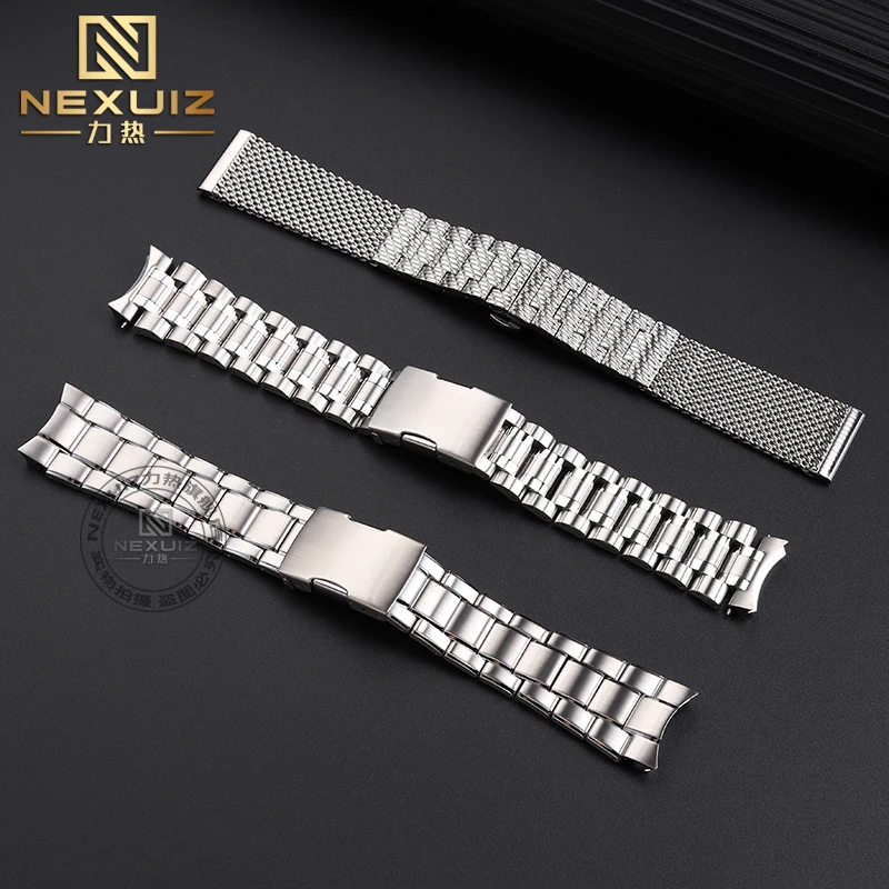 Waterproof Stainless steel Watch strap For Citizen Blue angel AT8020/JY8078 Skyhawk Man Silver Refined steel Watchband 22 23mm