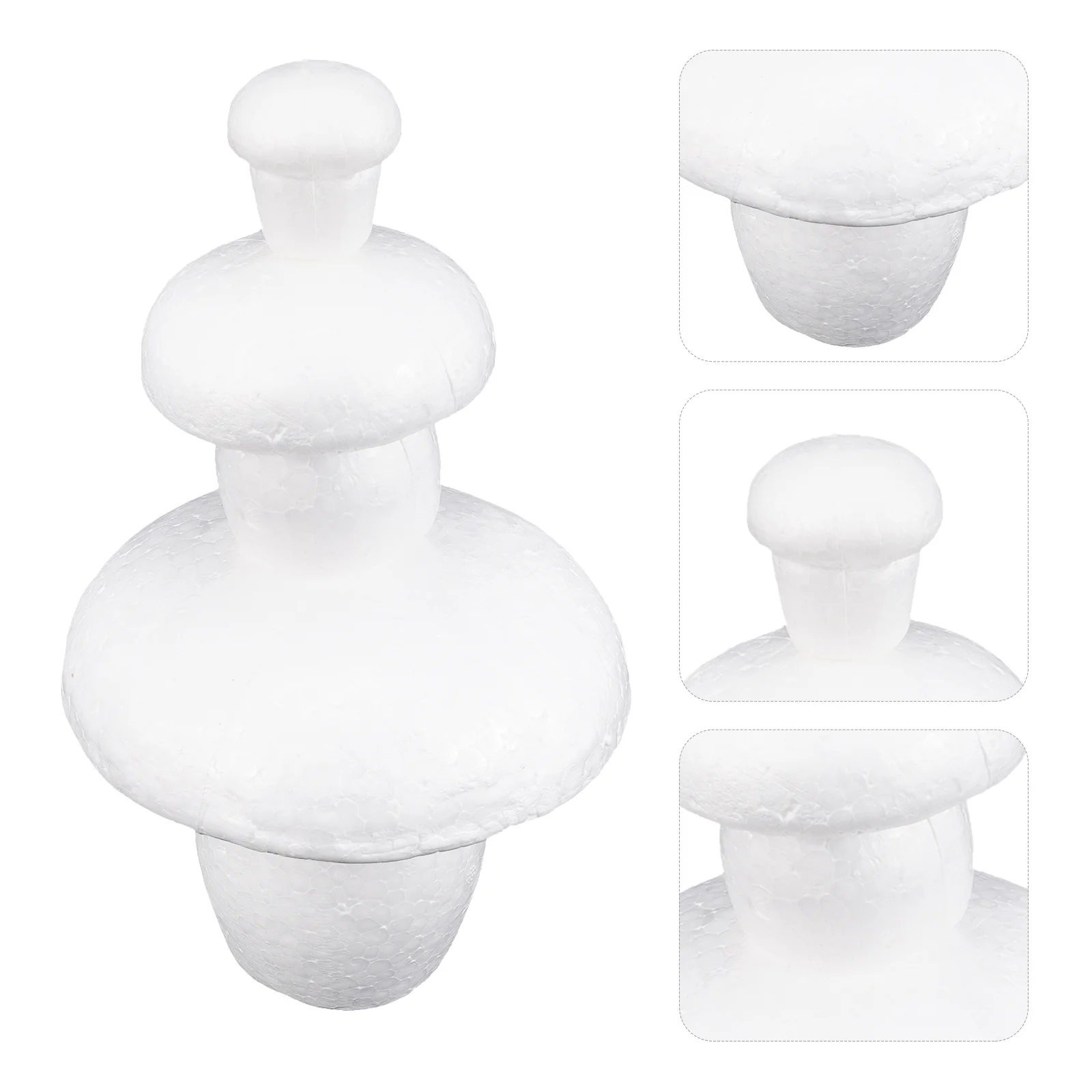12pçs decorações de cogumelo diy, modelos de cogumelo de espuma em branco, materiais de artesanato de arte infantil, espuma artesanal sem pintura para desenho e pintura