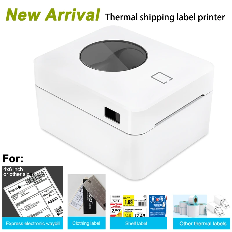 Imagem -04 - Wi-fi Thermal Shipping Label Printer qr Code Barcode Preço Label Stickers Printer 4x Polegada Adequado para Armazém Logística Supermercados