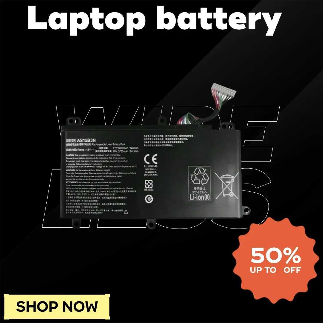 

14.8V 6000mAh Laptop Batteries For Acer 15 17 17X G9 591G 592G 791G 792G