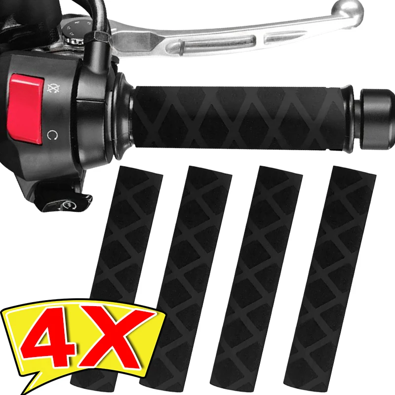 2-4PCS Universal Motorcycle Handlebars Fits Most Comfortable Grip Wear-Resistant Cover Motor Heat-Shrink Grip Covers Accessories