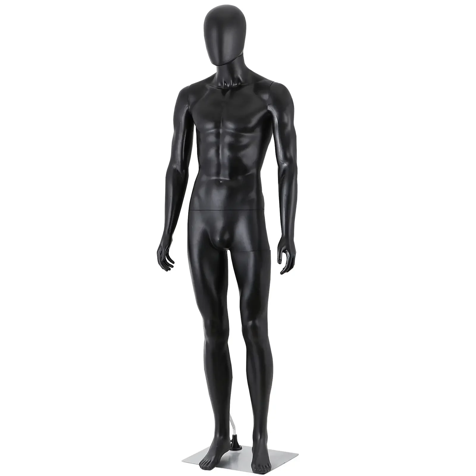 

Male Dress Form 73'' Height Full Body Adjustable Mannequin for Display Black