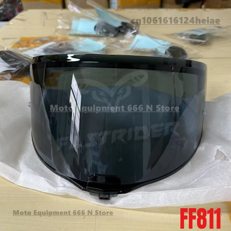 LS2 FF811 VECTOR II Helmet Visors Full Face Motorcycle Helmet Color Lens Black Silver Visor, Anti Fog Sticker