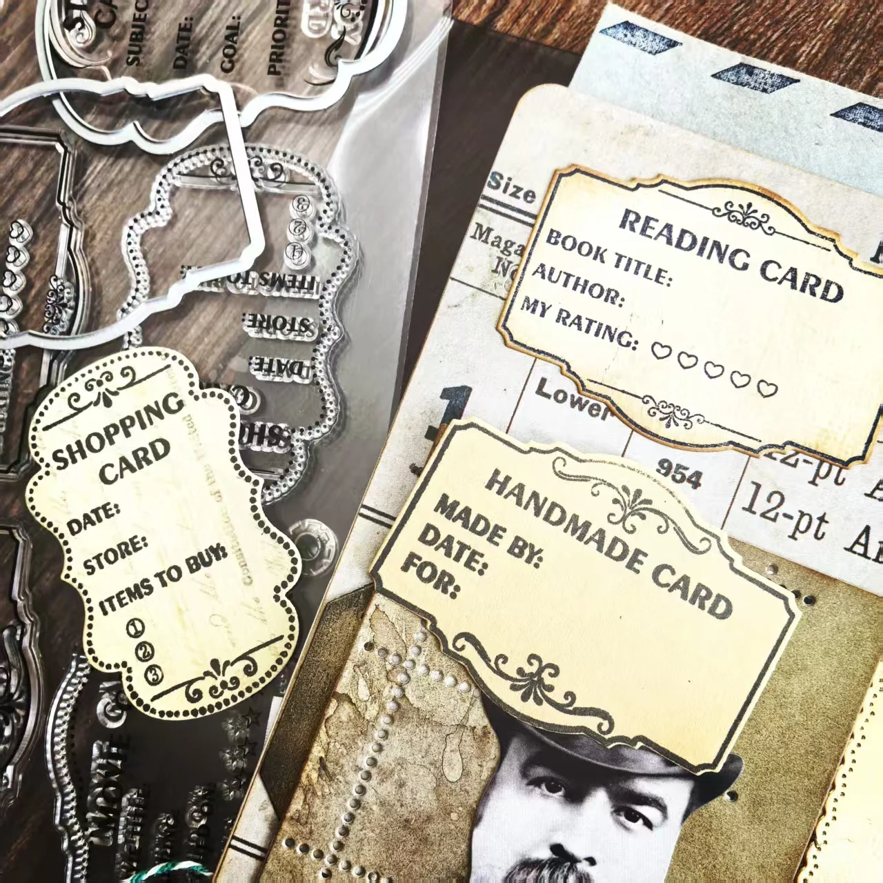 

【GOGOCRAFT】JM056 Vintage Lable --Clear Stamp & Die--Cutting Dies for JunkJournal Scrapbooking PaperDIY Original Designs