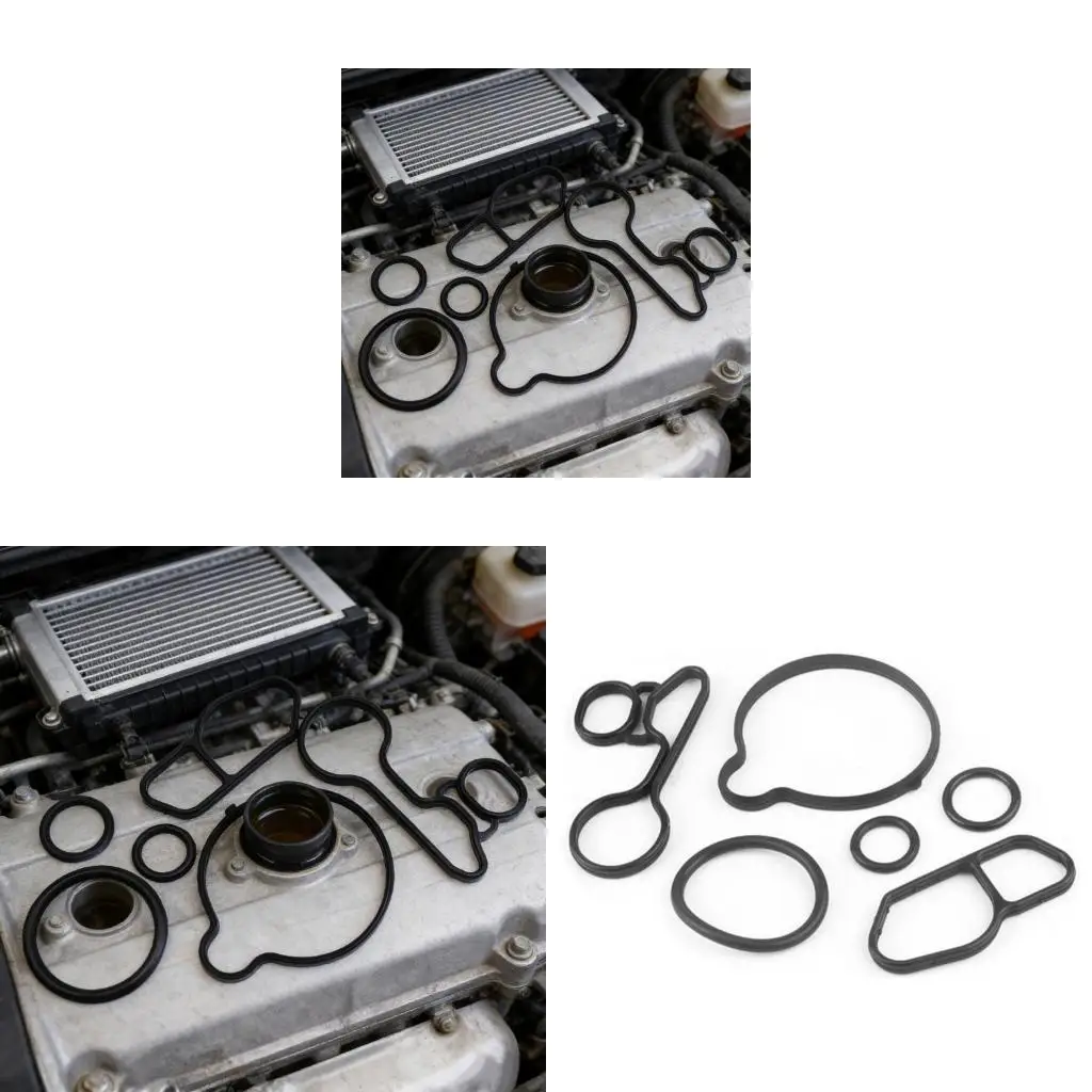 High Performances Rubber Oil Coolers Seal Gasket 55565385 Oil Coolers O Rings Sealing Gasket set for 1.4T Engine  