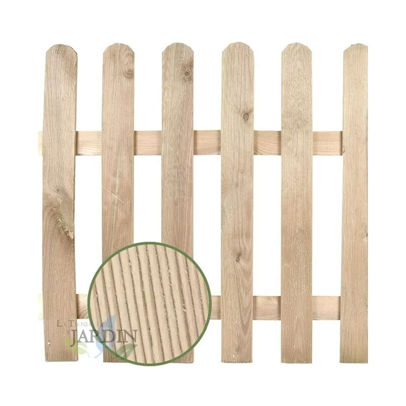 Classic wooden fence with relief 100x210 cm