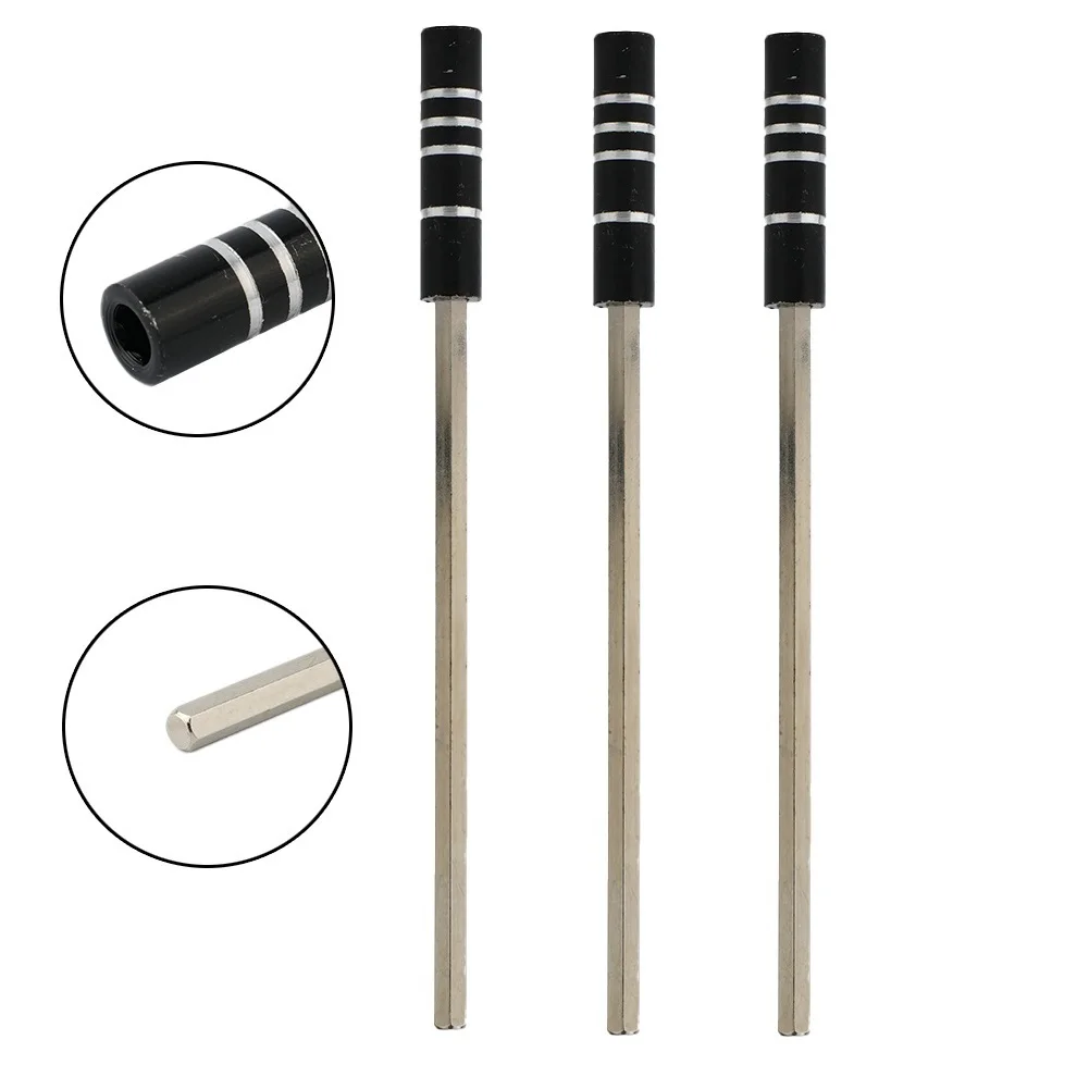 3pcs Magnetic Metal Extension Shaft Bar Rod Hex Socket Adapter Screwdriver Bit Holder 123mm 4mm Head Repairing Hand Tools