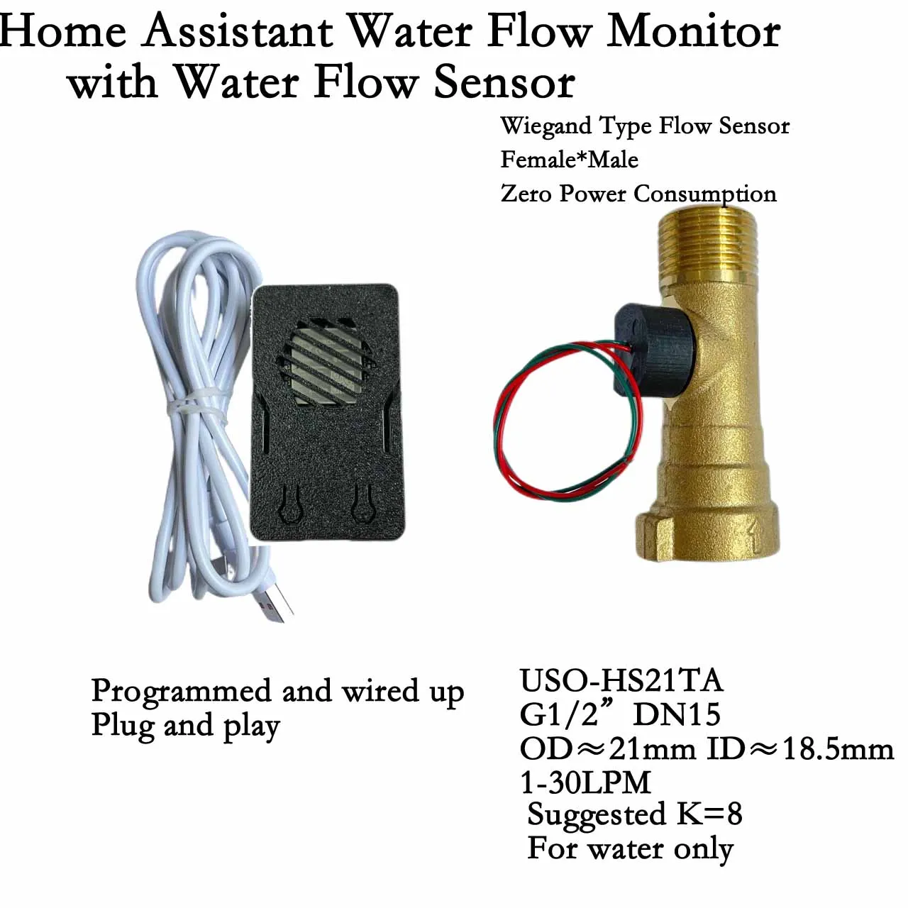 

Stock Promotion Home Assistant ESP32 ESPHOME Wifi Flow Kit Multiple Sizes Flow Measurement with Water Flow Sensor Turbine