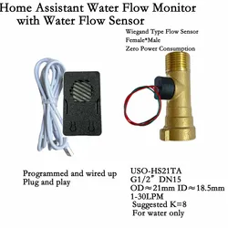 Stock Promotion Home Assistant ESP32 ESPHOME Wifi Flow Kit Multiple Sizes Flow Measurement with  Water Flow Sensor Turbine