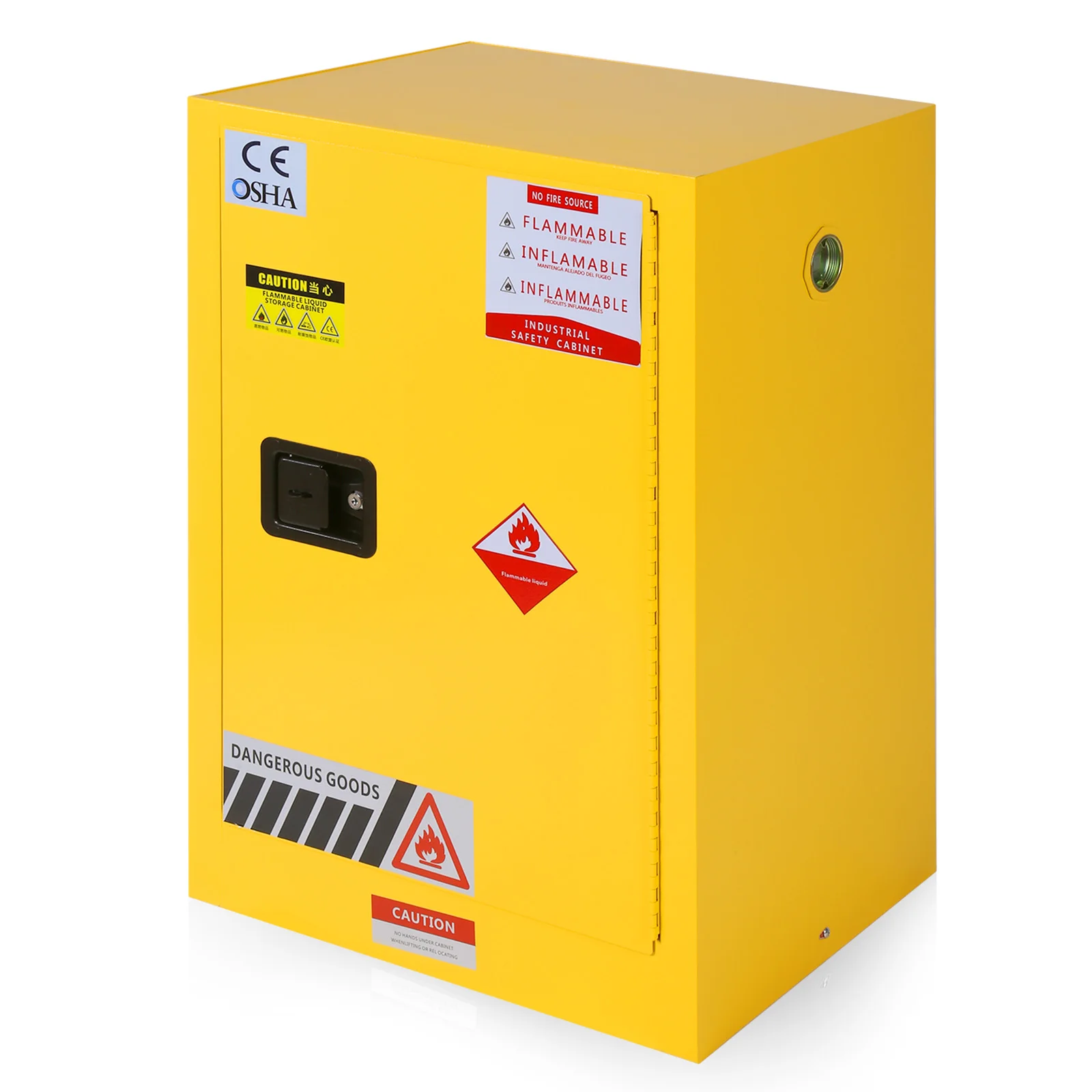 

Огнестойкий шкаф для химикатов на 12 галлонов, 58 см (Ш) x 46 см (Г) x 89 см (В), стальной, для хранения легковоспламеняющихся веществ, для промышленности и дома