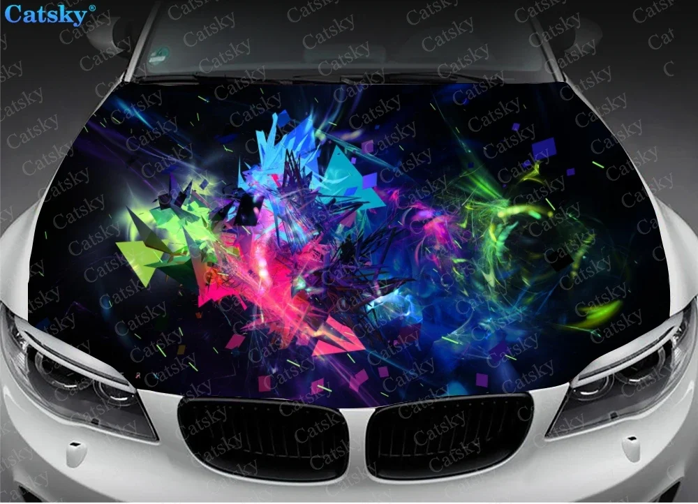 paint splatter Car Hood Vinyl Stickers Wrap Vinyl Film Engine Cover Decals Sticker Universal Car Hood Cover Film