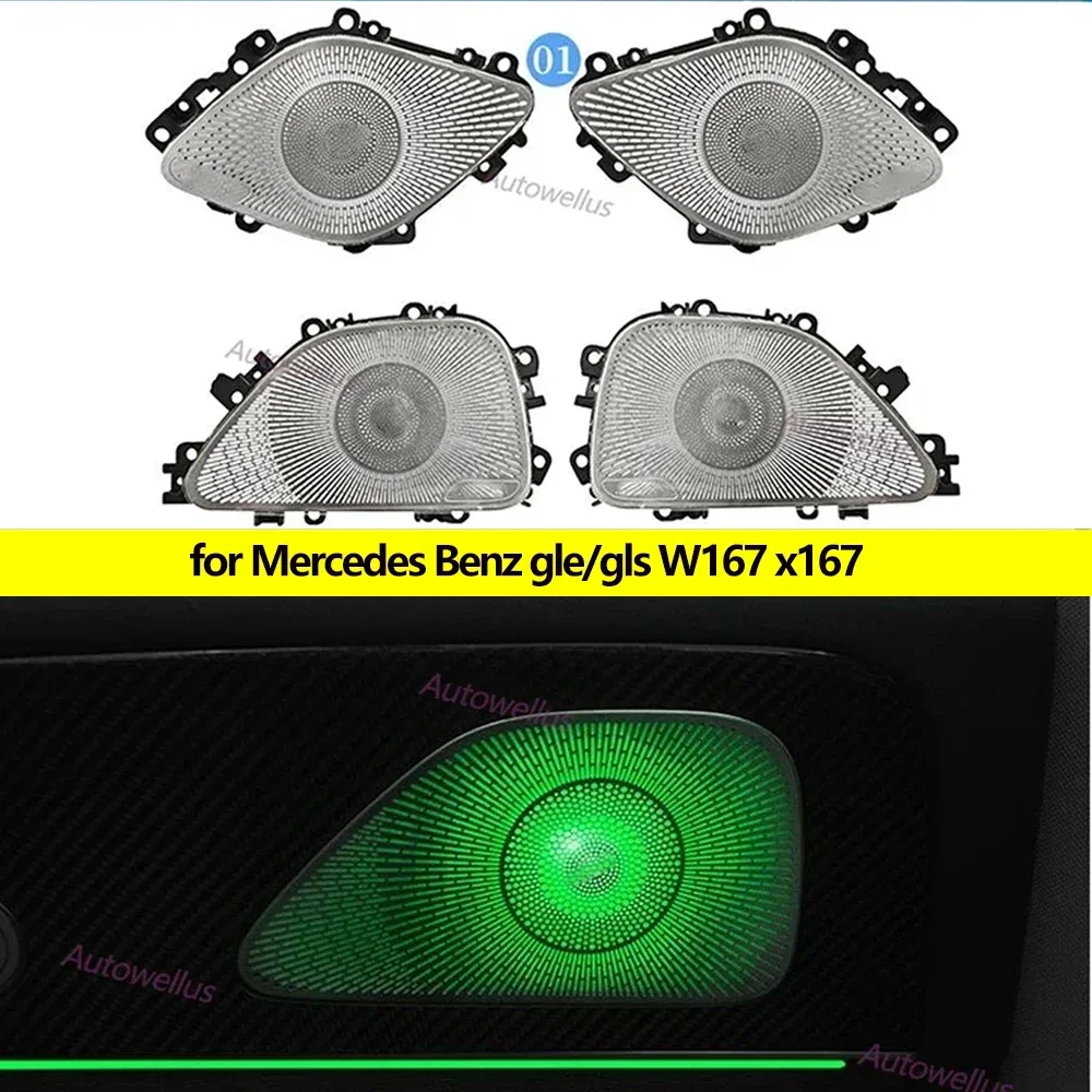 

LED Speaker Cover for Mercedes Benz gle/gls W167 x167 Door Cover Panel Replacement Ambient Light Color Sync Ambient Light