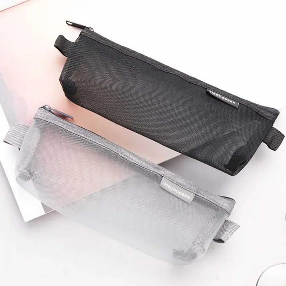 

Hollow Clear Mesh Makeup Bag Simple Lipstick Bag Mini Mesh Storage Bag Small Item Bag Candy Color Transparent Pencile Bag Travel