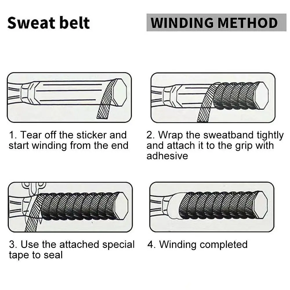 2M Badminton Handle Wrap Tape PU Embossing Badminton Racket Grips Wrap Sweat-Absorbent Anti-slip Fishing Rod Sweatband