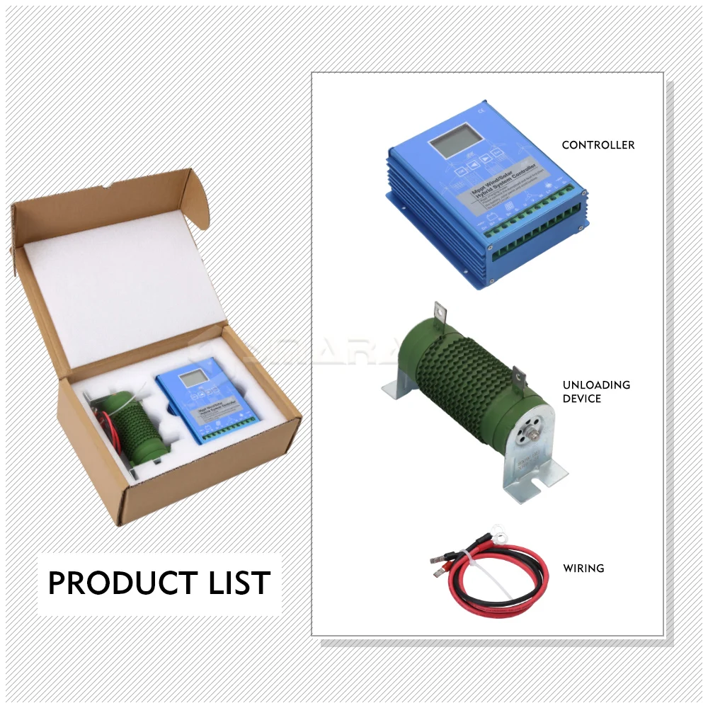 MPPT Controller Wind 1000W Solar 12V 24V 48V Automatic Regulator Household Wind Generator
