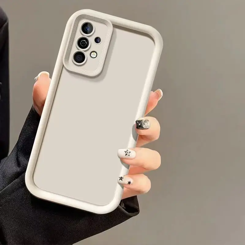 Luxus Matte Silikon Fall Für Samsung Galaxy A52 A72 A13 A23 A32 A33 A53 A73 Kamera Schutz Stoßfest Stoßstange Abdeckung Fällen