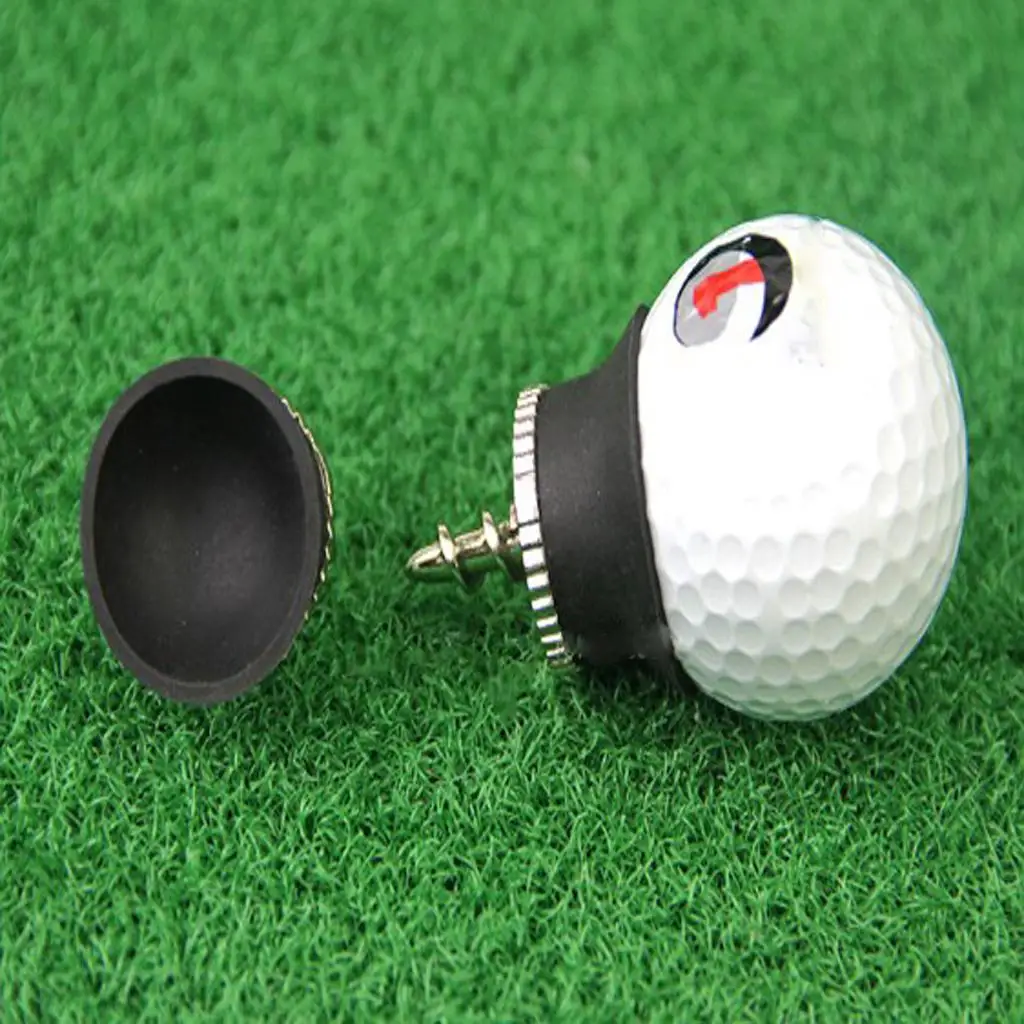 Golf Ball Retriever Cup Silicone and Zinc Alloy Ball Pick Up Tool Fits Most Putter Grips for Golf Putting Green