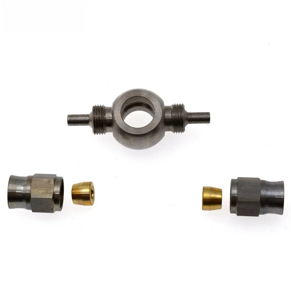 Car Modified Brake Steel Throat Interface Stainless Steel Fish Eye Two-way Connector AN3-10.2