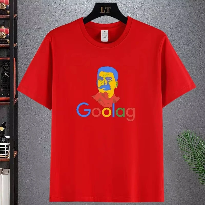 

High Quality 2025 Goolag USSR Stalin Artsy Oversized T-shirt Graphic T Shirts Short Sleeve Summer Loose Men's Clothing