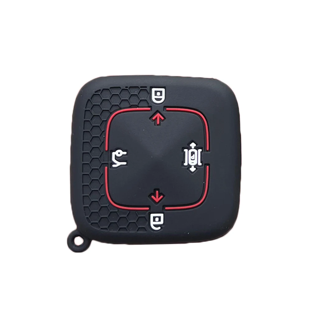 Silicone Car key protector cover keychain accessories for ZEEKR 001 keyless entry 4buttons remote rubber holder case shell set