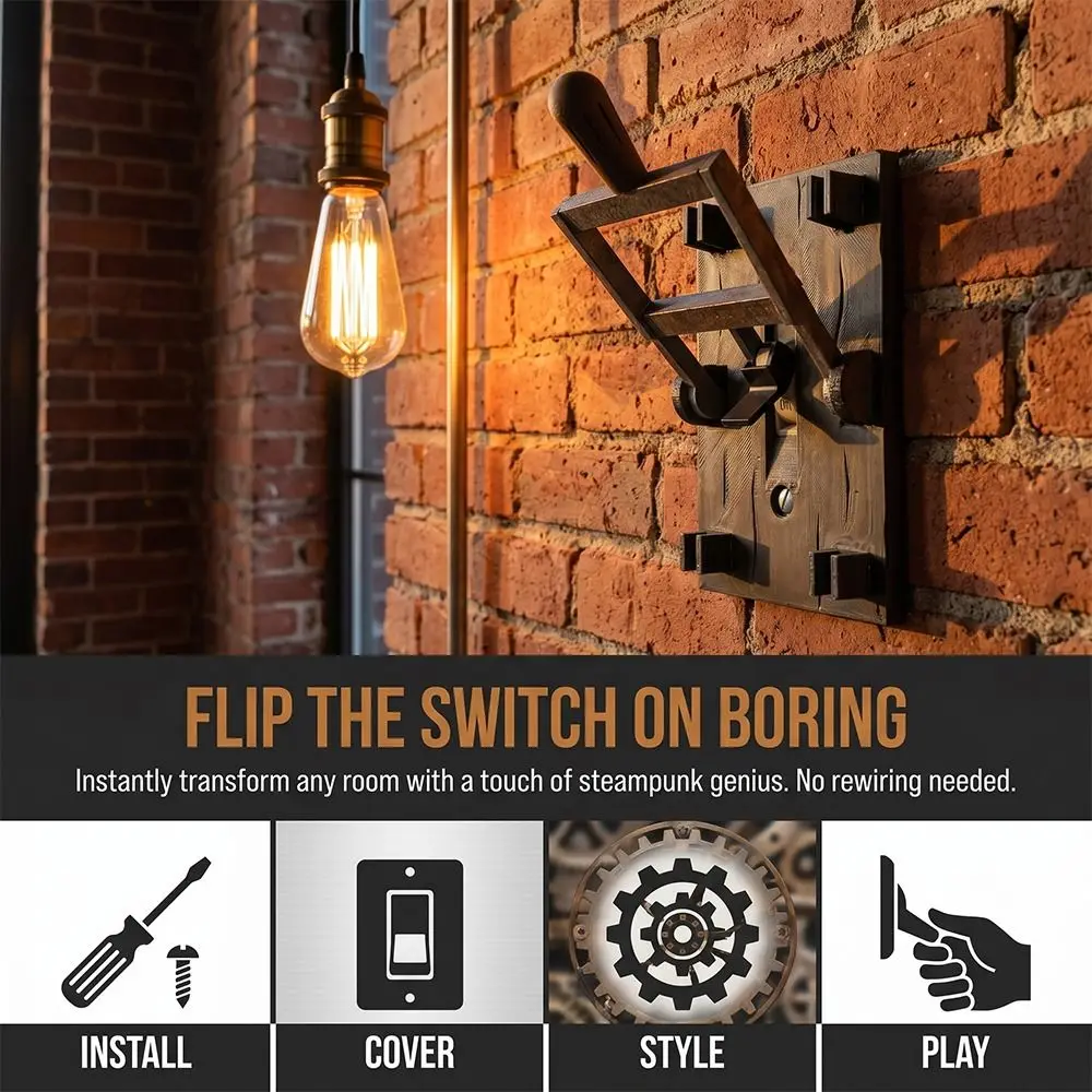Durable Plastic Light Switch Cover Flip Style Scary Decor Light Switch Plate High Quality Easy Installation