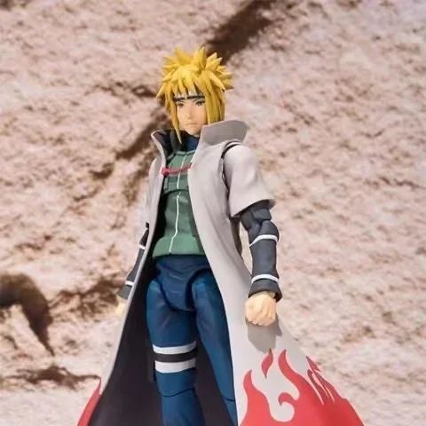 Em estoque s.h. figuarts naruto shippuden quarta geração namikaze minato anime figura de ação modelo brinquedos conjunta ornamento móvel