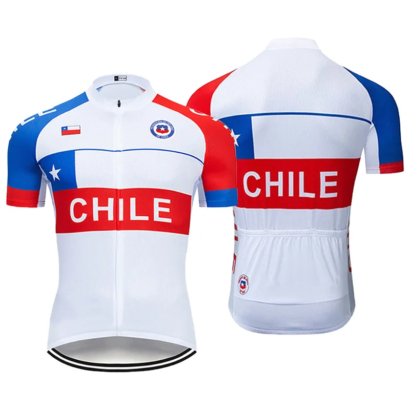 

Cycling Short Jersey Bicycle, Chile, Outdoor MTB Shirt, Race Sport Top Wear, Road Road Rider, Quick Dry Breathable Cool Cyclist